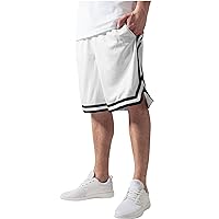 Urban Classics Men's Shorts Stripes Mesh Shorts Casual Mesh Shorts for Men Straight Leg Available in Various Colours Sizes S-5XL