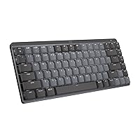 MX Mechanical Mini Wireless Illuminated Keyboard, Tactile Quiet Switches, Backlit, Bluetooth, USB-C, macOS, Windows, Linux, iOS, Android, Metal - With Free Adobe Creative Cloud Subscription