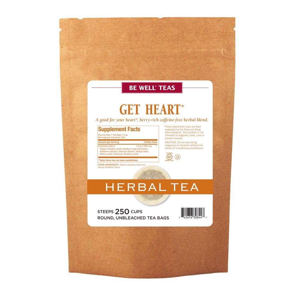 The Republic of Tea Be Well Teas No. 12, Get Heart Herbal Tea For Cardio Health, Refill Pack of 250 Tea Bags