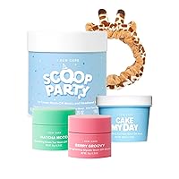 I DEW CARE Wash-off Masks with Headband Set - Scoop Party + Face Wash Headband - Giraffe Headband Bundle