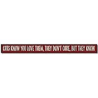 My Word! Cats Know You Love Them, They Don't Skinnies Wall Sign, multicolor