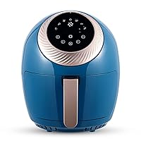 Air Fryer, With Cookbook, 3.5L Oil Free Air Fryers for Home Use, 11 Presets, Preheat & Shake Reminder, LED Screen, Timer Temperature Control blue