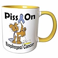 3dRose Piss On Esophageal Cancer Awareness Ribbon Cause Design - Mugs (mug_115835_13)