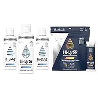 Hi-Lyte Pro Hydration Packets, 16 Individual Drink Packets | Orange | Hi-Lyte Electrolyte Concentrate for Immune Support, Rapid Hydration (3 Bottles) 144 Servings