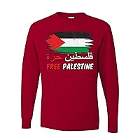 Free Palestine Flag Mens Long Sleeves