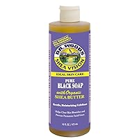 Dr. Woods Ideal Skin Care, Pure Black Soap with Shea Butter, 16-Ounce (Pack of 12)