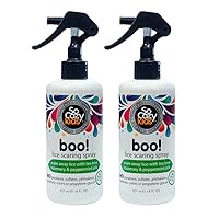 Twin Pack Boo! Spray for Kids Hair - with Tea Tree, Rosemary and Peppermint Oils - 8 Fluid Ounces - No Parabens, Sulfates, Synthetic Colors or Dyes