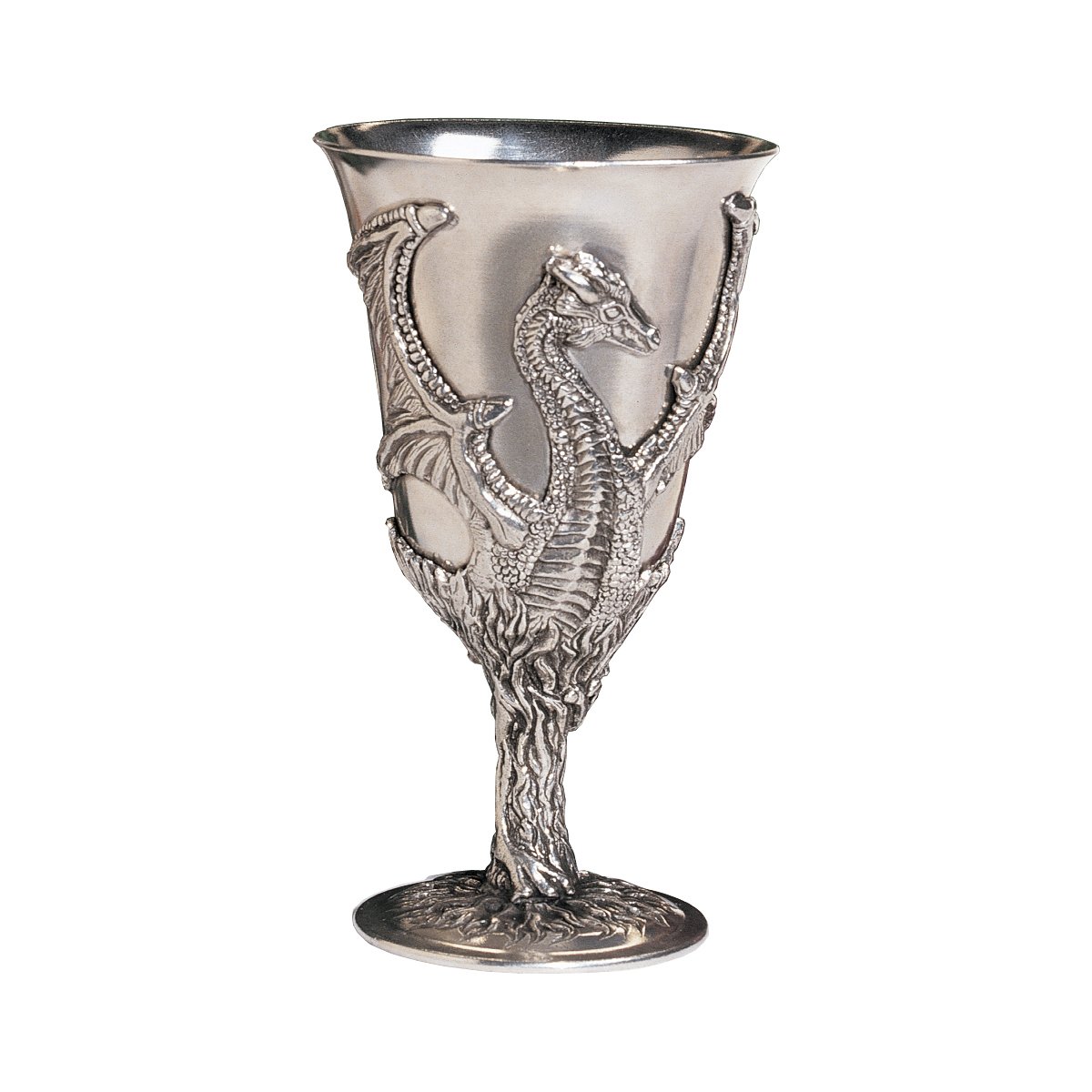 Design Toscano Dragon Pewter Goblet Cup, 6 Inch, Pewter,
