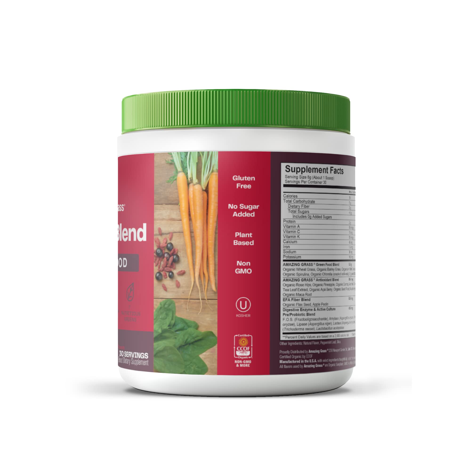 Amazing Grass Greens Blend Superfood: Super Greens Powder Smoothie Mix with Organic Spirulina & Greens Blend Superfood: Super Greens Powder Smoothie Mix for Boost Energy