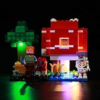 Decoration Lighting Kit for Lego Minecraft The Mushroom House 21179 Building Kit, LED Light Kit Compatible with Lego The Mushroom House 21179 (NOT Included The Lego Sets)