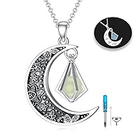 SOULMEET Cremation Jewelry for Ashes, Sterling Silver Urn Necklace for Ashes Women Men, Cherish Memories Jewelry to Keep Someone Near to You