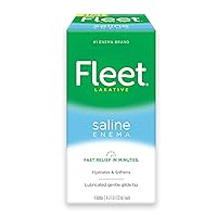 Fleet Laxative Saline Enema for Adult Constipation, 4.5 fl oz, 4 Bottles
