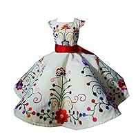 Mollybridal 2024 Black Ball Gown Toddler Infant Pageant Prom Formal Dresses for Little Girls Juniors Flower Embroidery