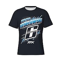 Brad Keselowski 6 Men's T-Shirt Crewneck T-Shirt Tight Sport Short Sleeve Classic Printing Performance