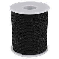 Braided Nylon Twine Cord Thread String for Necklace Bracelet Jewelry Making Crafting Accessories (2mm-98feet, Black)