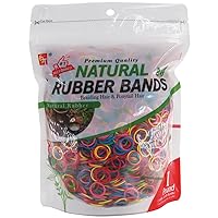 Rubber Bands Hair Band Soft Elastic Hair Accessories Braid Mini Hair Ties Stretchy Hair Ties No Damage Rubber Bands for Hair Made in Vietnam (1 LB - Assorted)