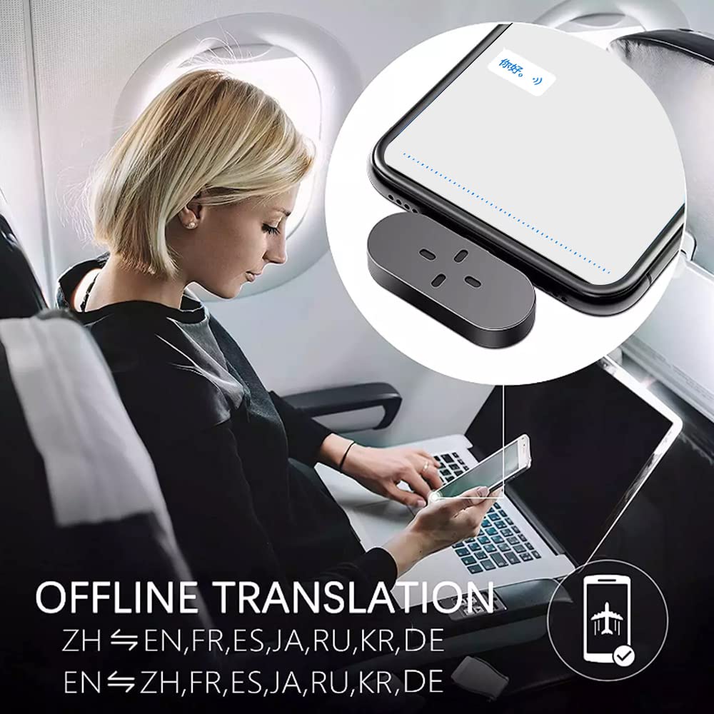 Timekettle Zero Language Translator Device – Supports 40 Languages & 93 Accents Mini Size Voice Translator & Voice Recorder for Traveling Learning Business for Android System Only