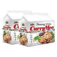 Ibumie Penang White Curry Mee White Curry Flavour Instant Soup Ramen Noodles 8 Packs x 105g + Free 2 sticks Essenso coffee.