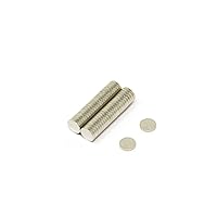 0.09kg Pull 4mm dia x 0.5mm thick N42 Neodymium Magnet Pack of 50 