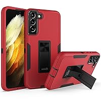 zhouye Case for Samsung Galaxy S22/S22+/S22 Ultra, Solid Color Anti-Drop Phone Case, Frosted Silicone TPU Case, Support Magnetic Car Mount,Red,S22plus 6.6