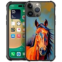 CARLOCA Compatible with iPhone 11 Case,Colorful Horse iPhone 11 Cases for Girls,Graphic Design Shockproof Anti-Scratch Drop Protection Case for iPhone 11