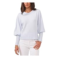 Vince Camuto Women’s Balloon Sleeve Cozy Sweater Frozen Large Blue