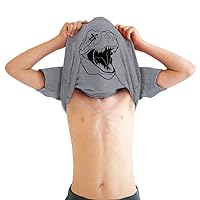 Youth Ask Me About My Trex T Shirt Funny Cool Dinosaur Flip Graphic Print Kids