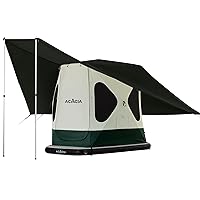 Space Acacia Camping Tent, 2-3 Person Pop Up Tent for Camping with 6'10'' Height, 1 Door, 8 Windows, Waterproof Easy Setup Instant Hub Tent with Removable Rainfly, Footprint for Car Camping, Glamping
