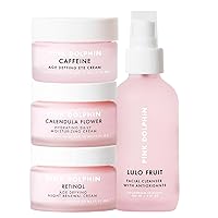 Pink Dolphin Essentials Bundle | Cleanser, Eye Cream, Daily Moisturizer & Night Cream