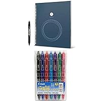Rocketbook Wave Smart Notebook and Pilot FriXion Clicker Retractable Erasable Gel Pens, Fine Point, Assorted Color Inks, 7-Pack (31472) Bundle