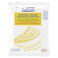 LeGout Banana Cream Instant Pudding and Pie Filling Colors from Natural Sources, 24 oz, Pack of 12