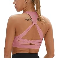 icyzone Workout Sports Bras for Women - Fitness Athletic Exercise Running Bra, Activewear Yoga Tops