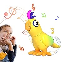 Upgrade Newest Talking Parrot, Smart Talk Back Realistic Fake Bird Interactive Cute Toy for Kids Boys Girls Christmas Birthday Party Gift (Yellow)