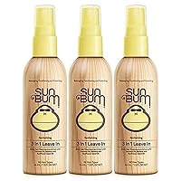 Sun Bum Revitalizing 3 in 1 Leave In Hair Conditioner, 1.5 oz, pack of 3