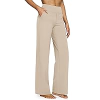 G4Free Yoga Pants Women Wide Leg Pants with Pockets High Waist Stretch Dress Casual Sweatpants Petite/Regular/Tall