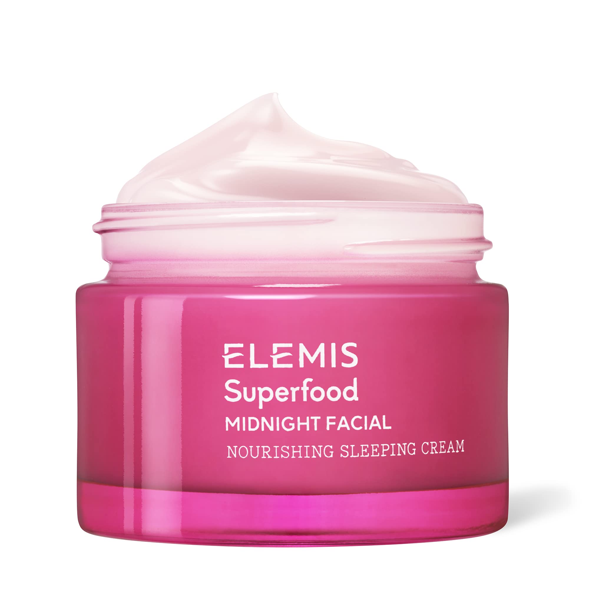 ELEMIS Superfood Midnight Facial, Prebiotic Sleeping Night Cream Nourishes, Moisturizes, Replenishes and Revives Dry Skin Overnight, 50 mL, 1.6 oz.