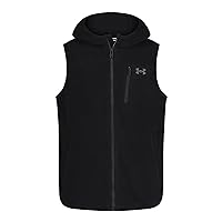 Under Armour Boys' Vest, Zip-up Or Button-up Style, Hooded, Lightweight & Warm