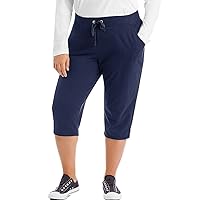 JUST MY SIZE French Terry Women's Capris Navy