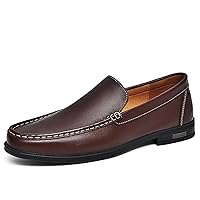 Genuine Leather Men Footwear Slip on Office Man Formal Shoes Wedding Party Men Dress Shoes Breath Driving Lazy Loafers Moccasins