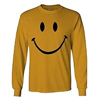Cute Graphic Happy Funny Smile Smiling face Positive Long Sleeve Men's