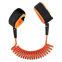 1 Pack Child Anti Lost Wrist Link，4.9ft(1.5M) Sturdy Flexible Safety Wristband Leash for Kids and Toddlers (Orange）2019