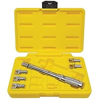 Excel (TWS-210ANS 7-Piece Adjustable Spoke Torque Wrench Set, Black