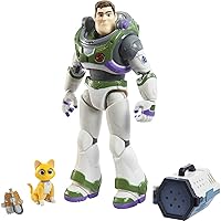 Mattel Disney and Pixar Lightyear Collector Action Figure, 7-in Scale Space Ranger Alpha Buzz & Sox, Highly Articulated