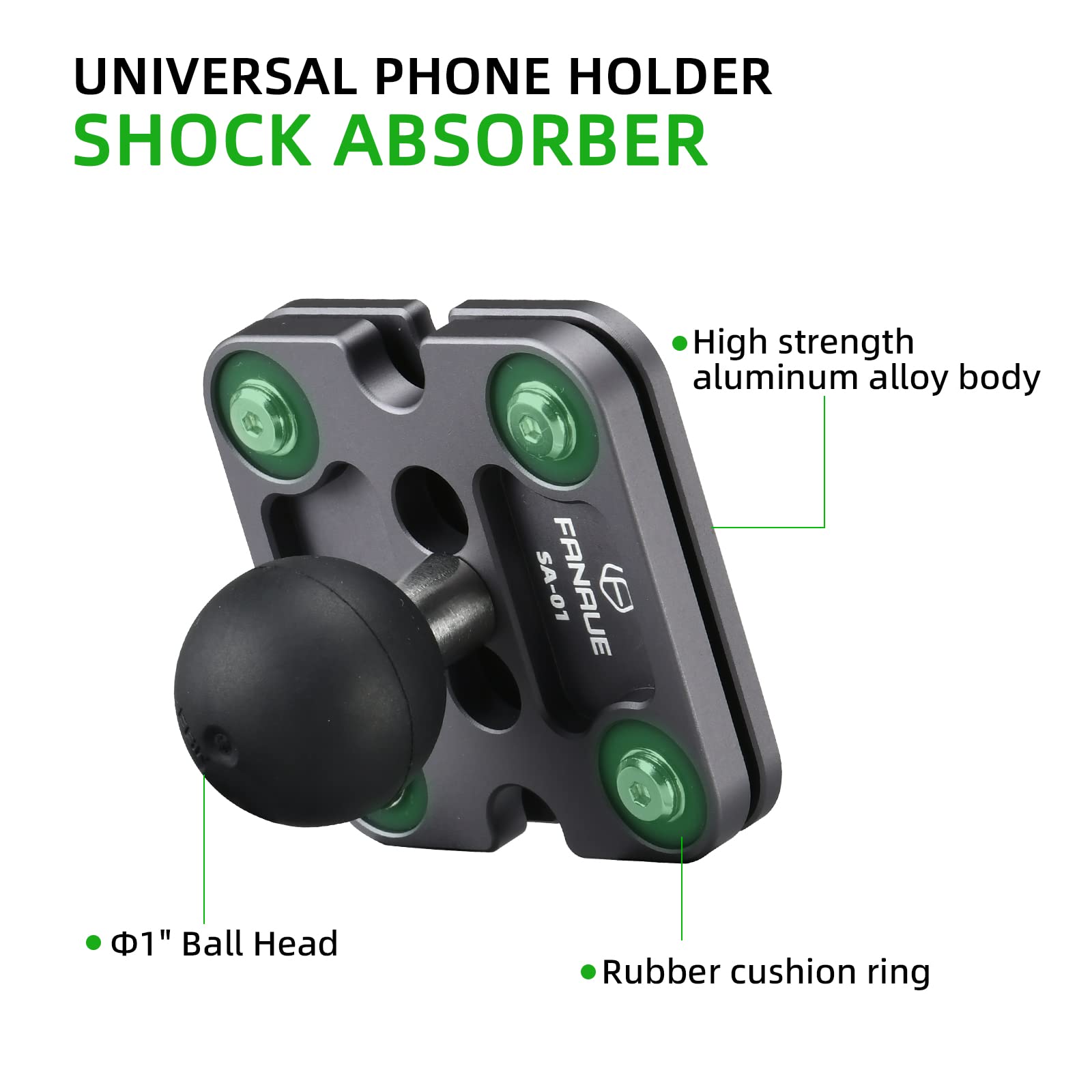 FANAUE Universal Phone Holder with Shock Absorber Detachable B Size 1