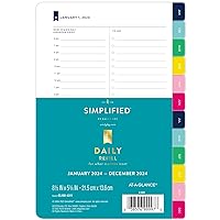 AT-A-GLANCE Simplified by Emily Ley 2024 Daily Refill Set, 5-1/2