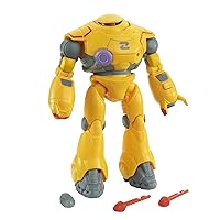 Mattel Disney and Pixar Lightyear Action Figure & Accessories, Battle Equipped Zyclops Robot Toy with Projectiles, Blasting & Eject Action