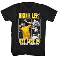 Bruce Lee Actor & Martial Artist Defeat is a State of Mind Adult Short Sleeve T-Shirt Graphic Tee