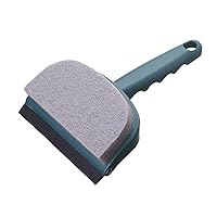 2 in 1 Window Scraper Cleaner with Sponge and Rubber Blade Professional Wiper Clean Car Screens Tiles Glass Bathroom Cleaning Tools,Green