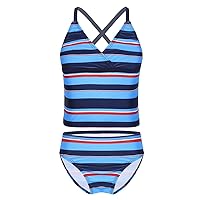 iiniim Kids Big Girls 2 Piece Tankini Swimsuit Swimwear Swimming Bathing Suit