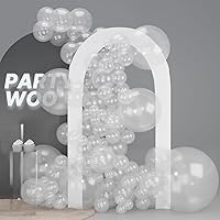 PartyWoo Clear Balloons, 127 pcs Transparent Balloons Different Sizes Pack of 36 Inch 18 Inch 12 Inch 10 Inch 5 Inch Clear Balloons for Balloon Garland or Balloon Arch as Party Decorations, Clear-Y2